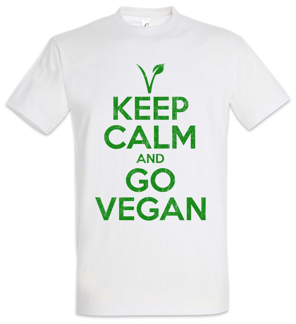 Keep Calm And Go Vegan T-Shirt Mens Womens Tees Top Vegetables Vegetarianism Vegetarian Fun S