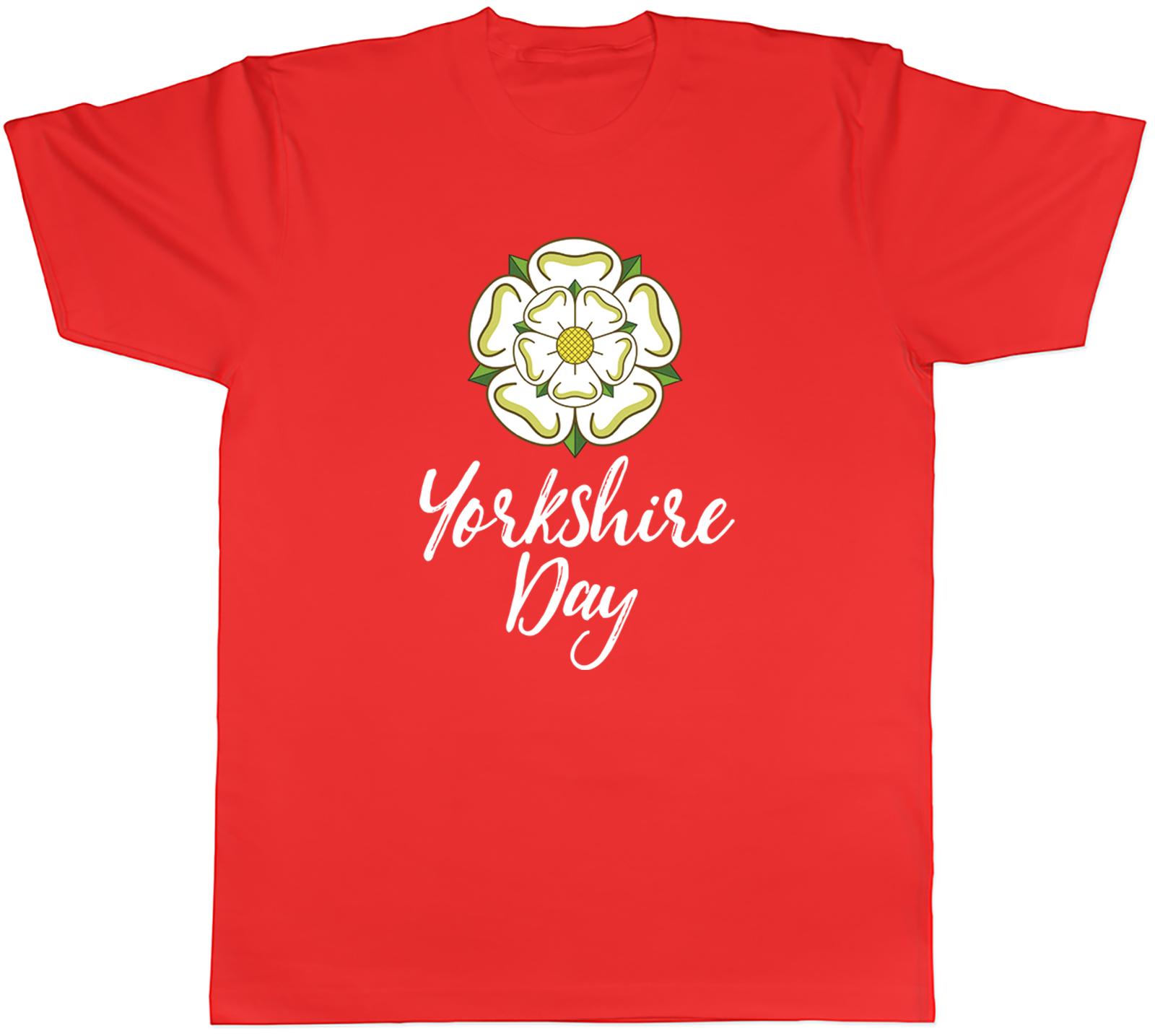 Yorkshire Day Unisexs TShirt White Rose Celebration Unisex Tee Gift S