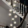 Nordic Luxury Crystal Spiral Chandelier for Apartments and Staircases