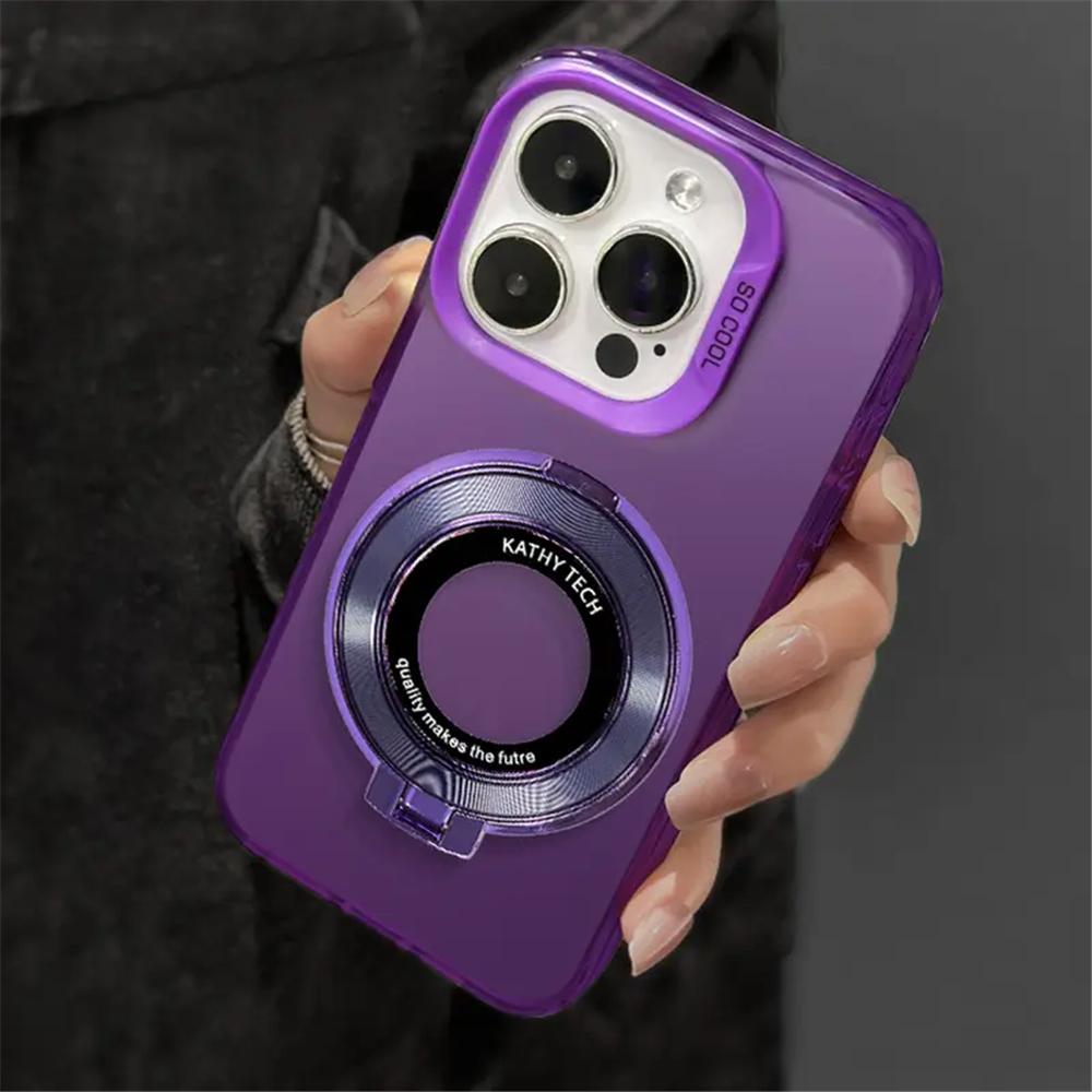 Shockproof Acrylic Phone Case For Xiaomi POCO X7 X6 X5 X3 NFC M6 F6 F7 Pro POCO C65 C75 Magnetic Stand Holder Back Cover Funas