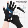 Sports Breathable Cooling Ice Silk Gloves UPF50+ Sun Protection for Cycling, Fishing & Driving