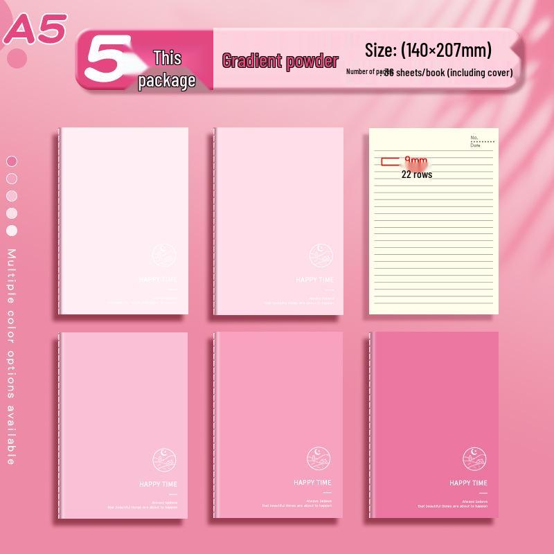 B5 Gradient Color Softcover Notebook for Junior and High School Students