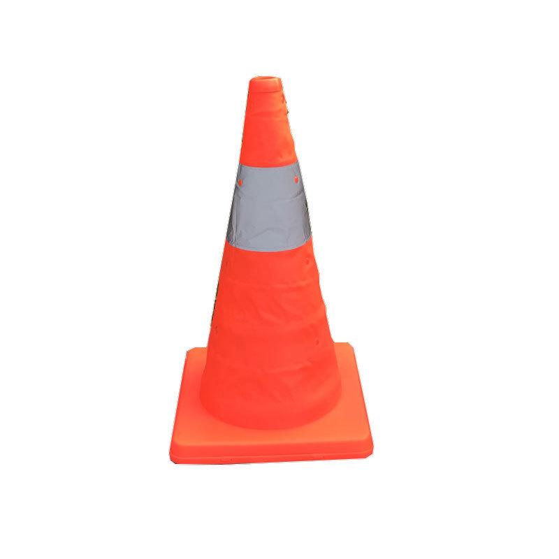 Telescopic Folding Traffic Cone: Lightweight, Strong, Reflective Safety Barrier