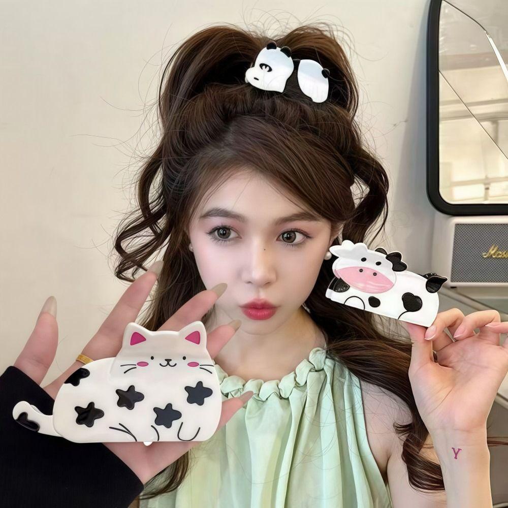 Non Slip Animal Hairpin Dog Shape Shark Clip Fashion Hair Claw Clip  For Medium Thick Hair