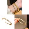 Luxury Copper Open Bracelet With Zircon Stones And Classic Round Elements For Women