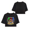 Heiße Sommermode für Damen, sexy Burgerpommes ICrimax-Print, kurzärmliges bauchfreies Top, lustige T-Shirts, Hipster, O-Ausschnitt, coole Tops