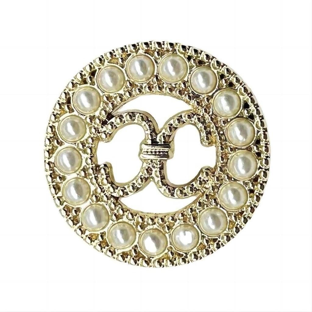 6Pcs High-End Design Round Metal Luxury Brand Sewing Button For Clothing Accessory Handmade Diy Material Decoration Gold Black