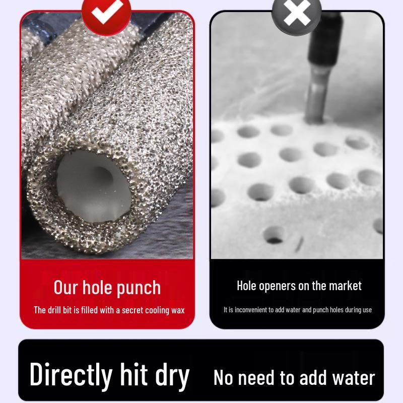 Brazed Diamond Dry Drill Bit for Ceramic, Tile, Glass & Marble