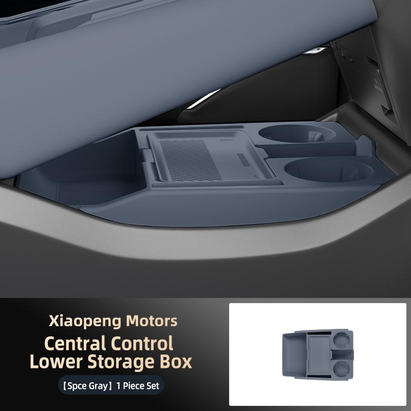 For XPENG P7 P7I P7+ 2025 2026 Storage Box Center Armrest Hidden Box Cup Holder Organizer Interior Accessories