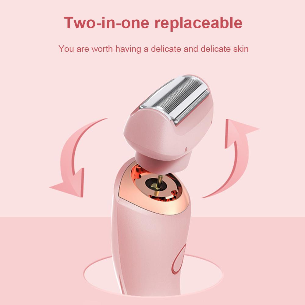 Electric Razors for Women 2-in-1 Bikini Trimmer IPX7 Waterproof Body Hair Remover for Underarms Legs