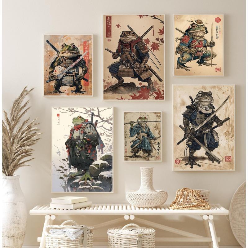 Ukiyo-e Japońskie Retro Wojownik Zwierzę Portret Plakaty Druki Obraz na Płótnie Sztuka Ścienna Obraz Salon Dekoracja Domu