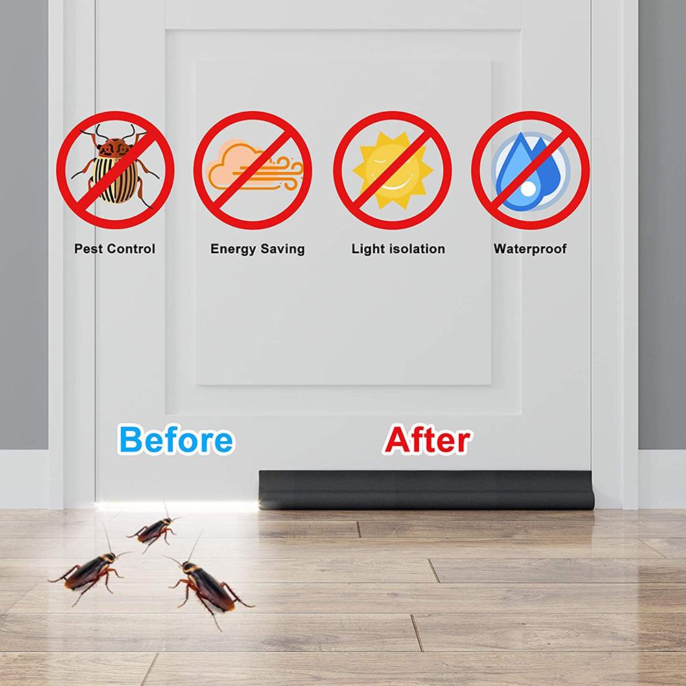 94cm Door Bottom Sealing Strip Selfadhesive Weatherstrip Under Door Draft Stopper Windproof DustProof PU Seal Acoustic Foam