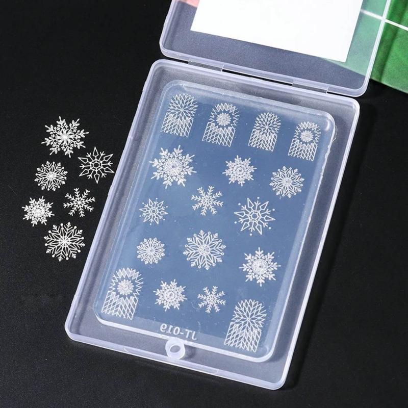 3D Nail Art Mold with Variety of Patterns Template Carving Sticker Stencil Tools Moulds for Nail Enthusiasts and Salons