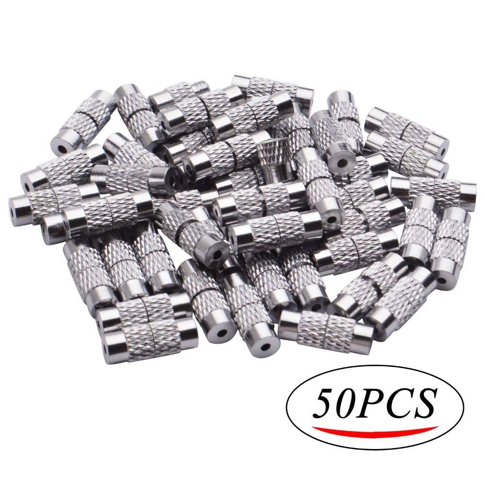 50pcs 50pcs Barrel Clasps 12x4mm Brass Screw Cord End Caps  DIY Jewelry Craft Making