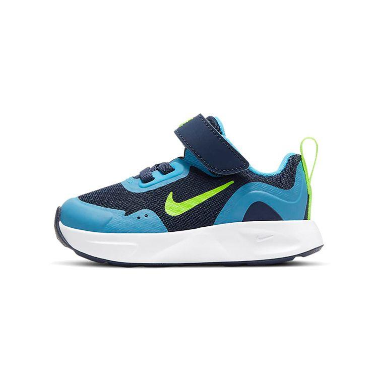 Nike Wearallday Comfortable Versatile Non-Slip Shock Absorbing Durable Low-Top Walking Shoes Baby Shoes Blue Green CJ3818-400