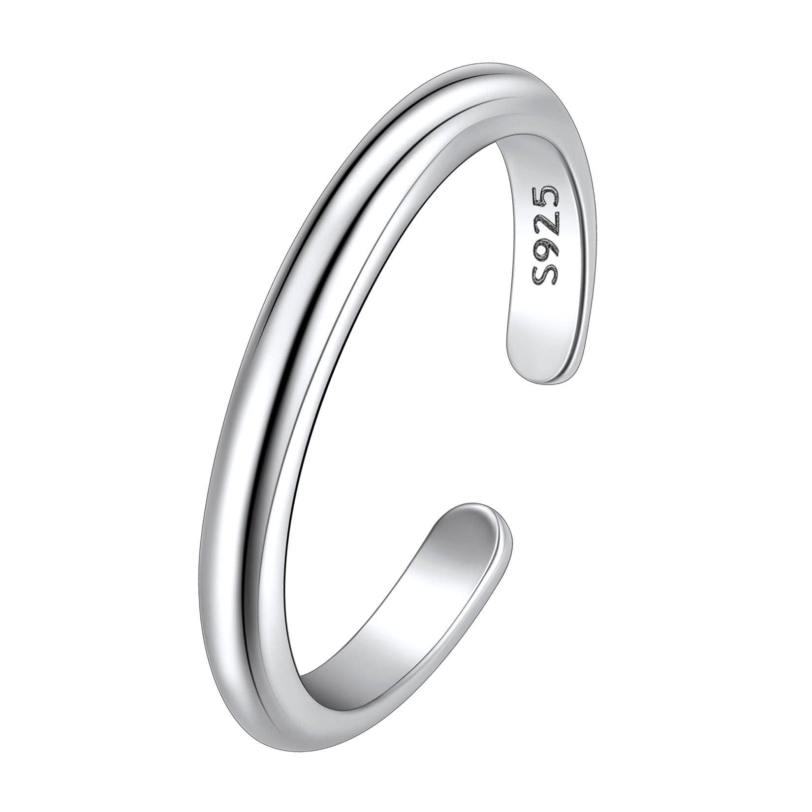 

[Suplight] Silver 925 Toe Ring, Popular Pinky Ring, Free Size, Simple Hawaiian Jewelry for Women