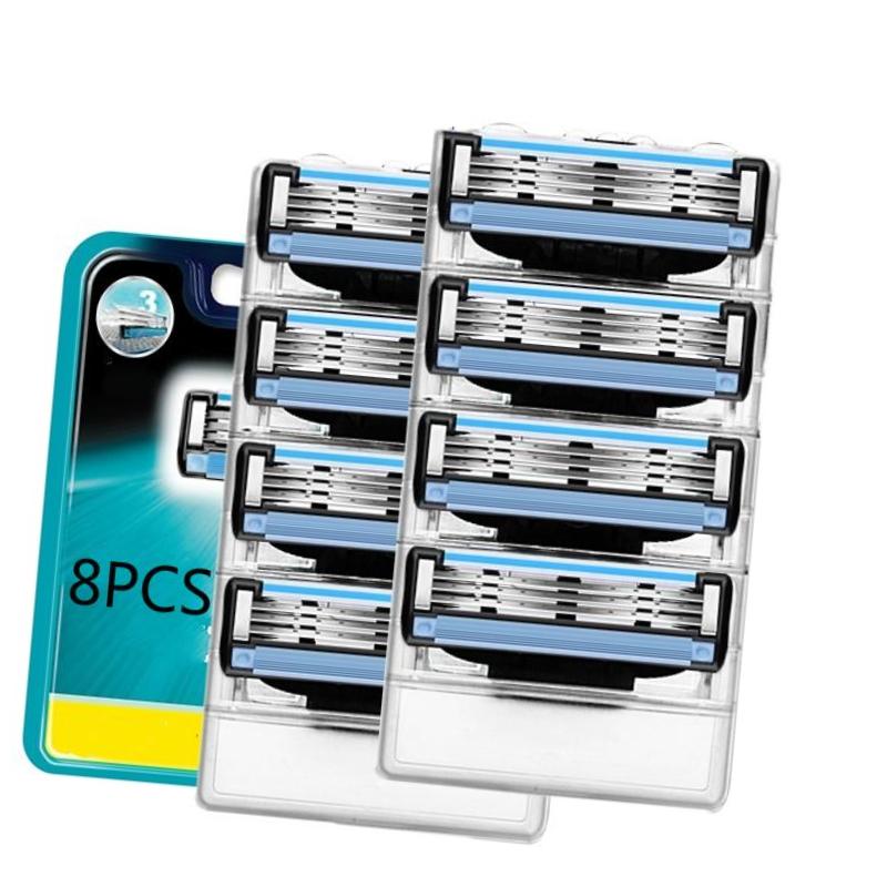 New 8Pcs Shaving Razor Blades For Men Blade Shave Blades For Mache 3
