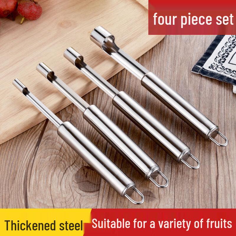 ZISIZ Stainless Steel Fruit Pitter & Corer Set