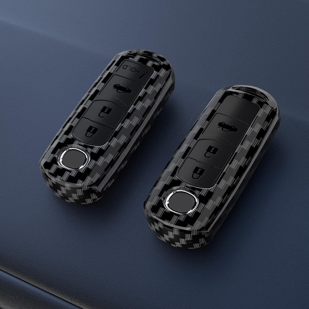 

Чехол для автомобильного ключа из углеродного АБС-пластика с кнопками 2, 3, 4 для MAZDA 3/6 MX-5 Miata (2009-2012) СХ-7 СХ-9 (2010-2012 гг.) Аксессуары для Fob Shell Cage