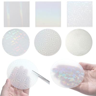 Silicone Sheet Mold Holographic Flash Transfer Mirror Silicone Mold for Resin Crafts Glitter Sequin Decorations