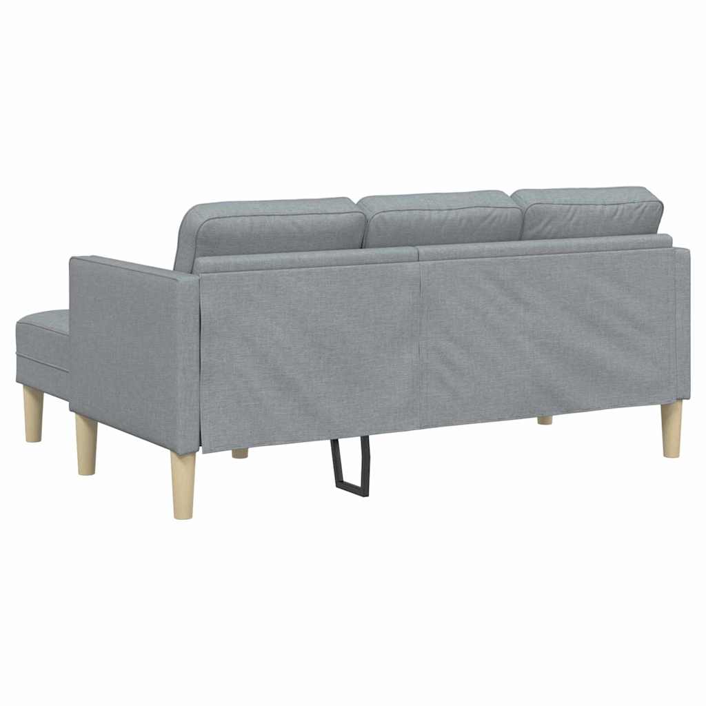 Sofa Set with Cushions Light Grey Polyester