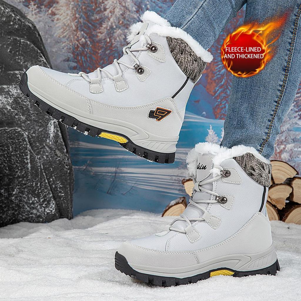 2025 Autumn/Winter Women’s Fleece-Lined Ankle Snow Boots - Warm, Thick, Non-Slip, Waterproof