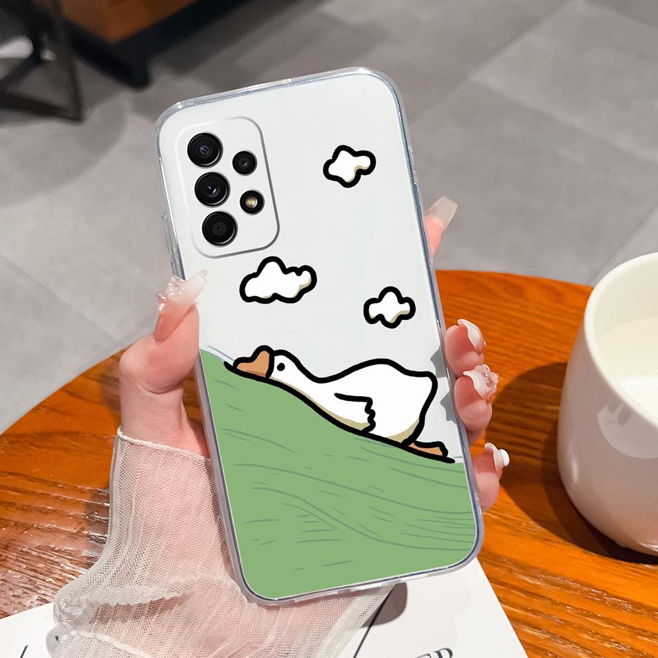 Flower Case For Samsung Galaxy A52 Phone Cover For Samsung A 52 Cases Soft Transparent Silicone Christmas Elk deer Back Covers