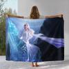Cartoon F-Frozen Girl Flannel Blanket,Ultra Soft Warm Plush Throw for Home Bedroom Bed Sofa Cover Camping Picnic Gift Kids