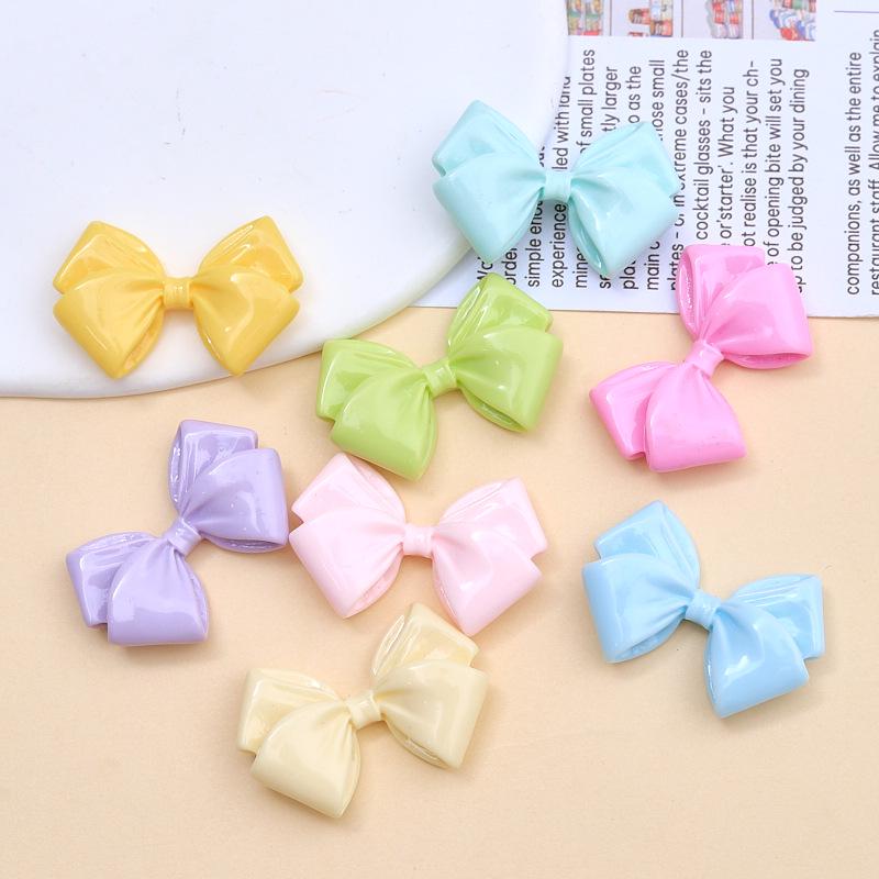 Multicolor Cartoon Bow Resin Jewelry & Shoe Clip DIY Accessories