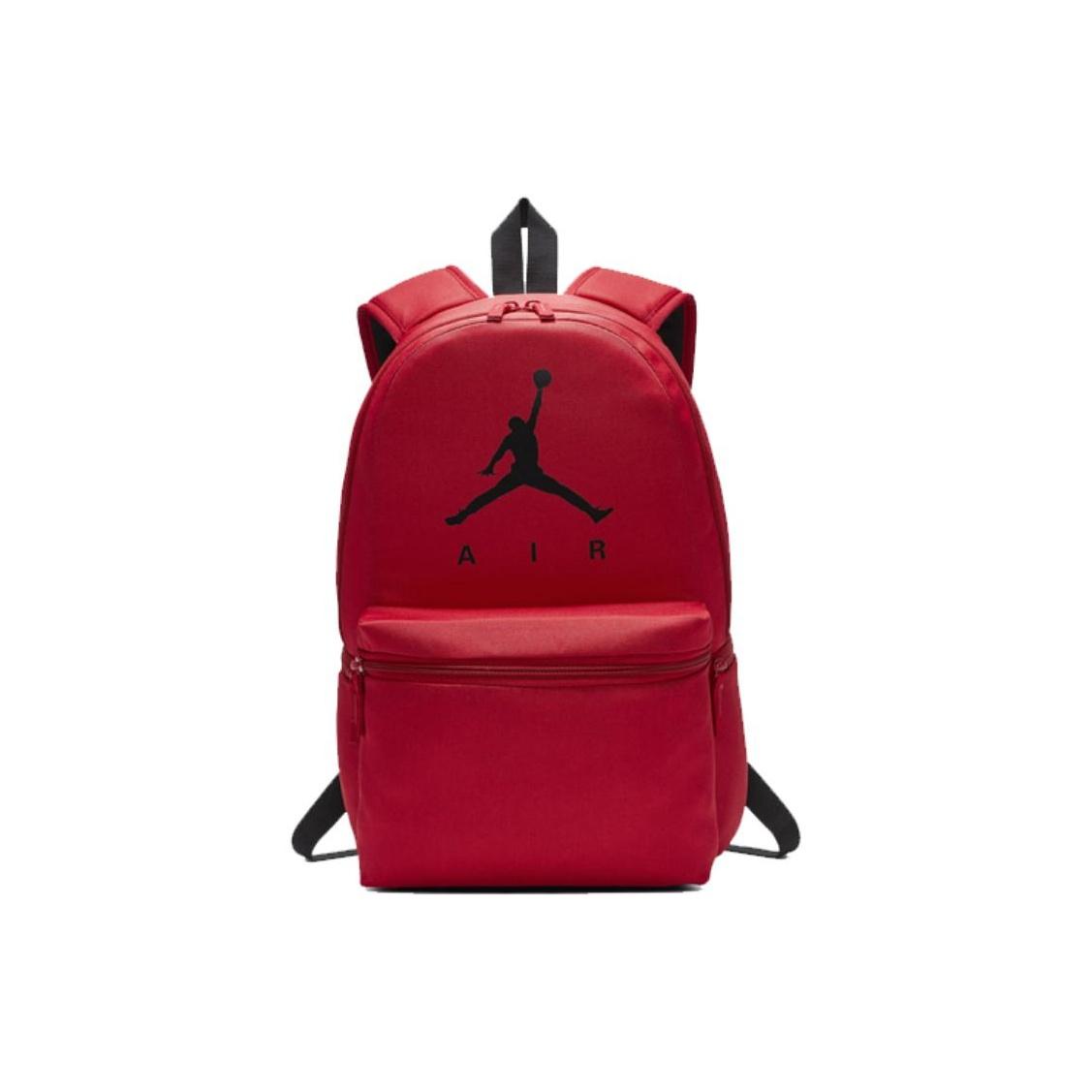 Jordan Basic Simple Versatile Polyester Student Backpack Unisex Backpack Red CU3144-687 Red