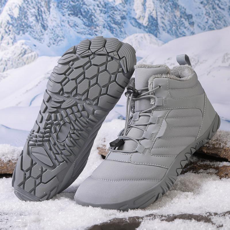 TUINANLE Fashion New Barefoot Snow Boots Winter Warm Sports Shoes Men and Women Outdoor Warm Camping Hiking Boots