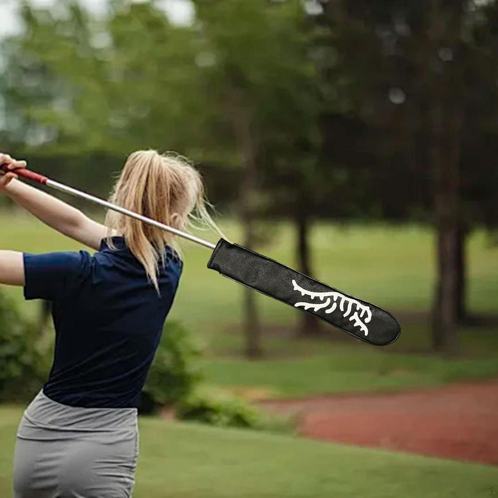 Golf Alignment Rod Cover Premium Lining Head Training Indicator Holder for Swing