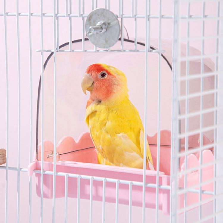 Bird Cage Mounted Shower Room Antisplashing Hangable Cage Bath Tub for Parakeets
