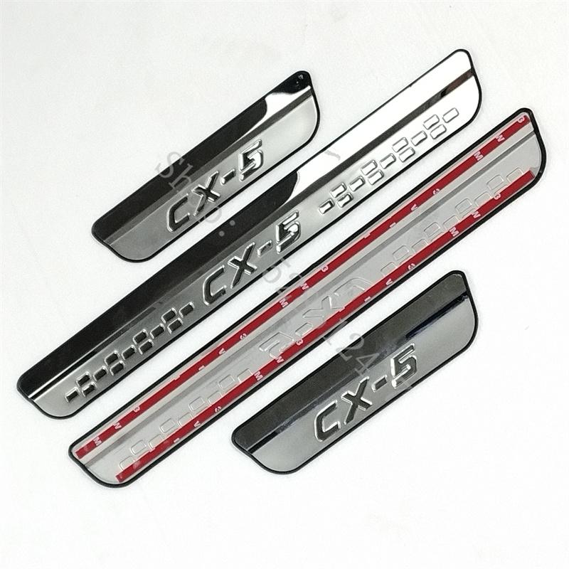 Voor Mazda CX-5 CX 5 CX5 2017~2024 Deurdrempelbeschermer Roestvrij Staal Schrapbord Deurdrempels Pedaalbeschermer Autohoes Auto-accessoires