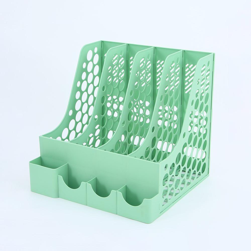 Thickened File Box, File Storage Box, Plastic File Rack, Bookshelf, Simple Vertical Bookshelf, Desk