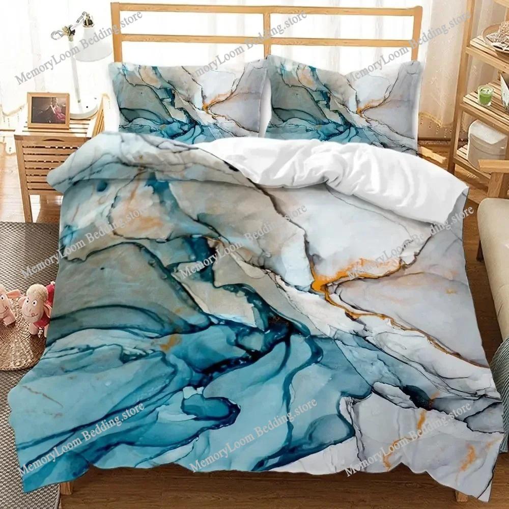 Marble Duvet Cover Set Tie Dye Modern Art Abstract Twin Bedding Set Double Queen King Microfiber Comforter 3D Print Quilt Cover