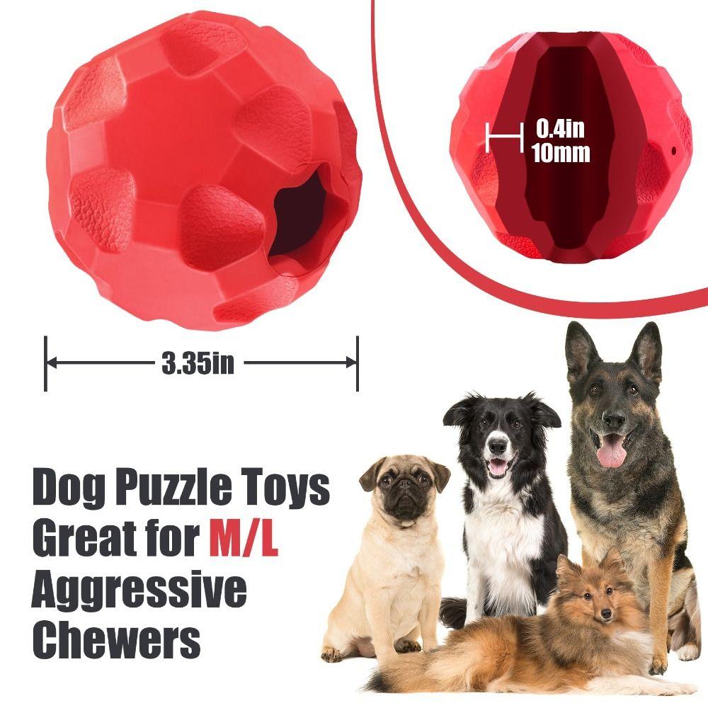New Rubber Dog Treat Ball Keep Them Busy Interactive Dog Toy Indestructible Dog Ball Dog Treat Dispenser Aggressive Chewers