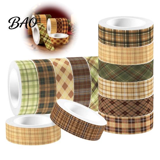 Planer-Sticker 12 Stück Verschiedene Muster Washi Masking Tapes, Dekoratives Japanisches Papierband, 15 mm Bastelband Breit zum Verpacken für Scrapbooking-Tagebücher