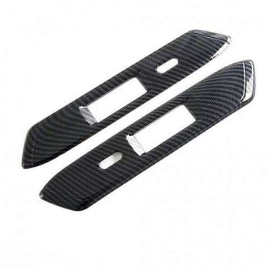 For BMW X3 G45 2025-2026 Carbon Fiber Texture Front Seat Strip Cover Trim 2PCS