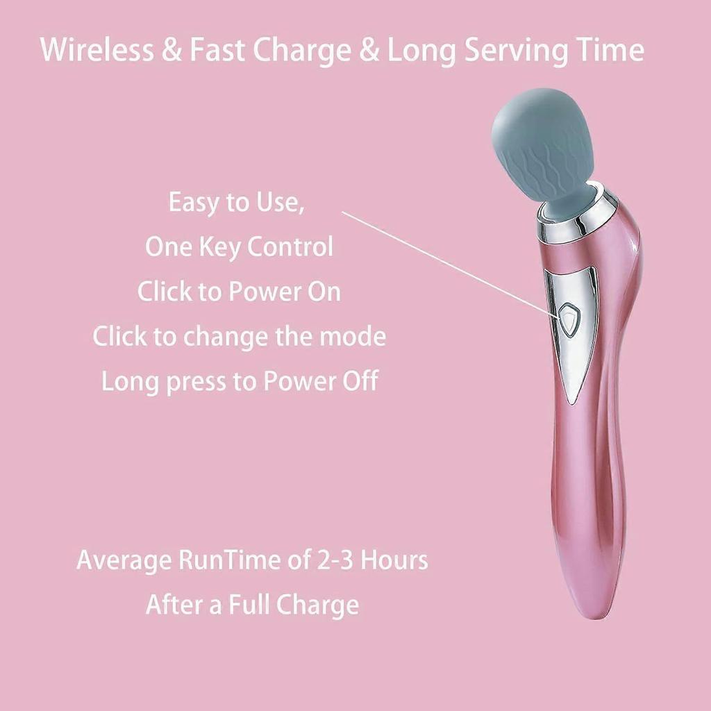 Personal Handheld Vibrating Massager-Cordless Full Body Massager, Electric Massager for Face Neck Back Shoulder Waist Leg Feet, Portable 5 Mode Vibrat