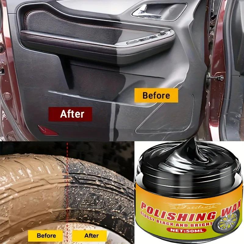 Glossy Repair Agent  Black Glossy Car Plastic And Rubber Repair Agent | For External And Internal Repairs, Prevents Fading An