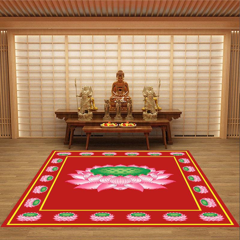Household Buddha Hall Carpet Lotus Carpet Meditation Floor Mat Church Carpet Large Hallway Rugs European Prayer Room Carpet Mat