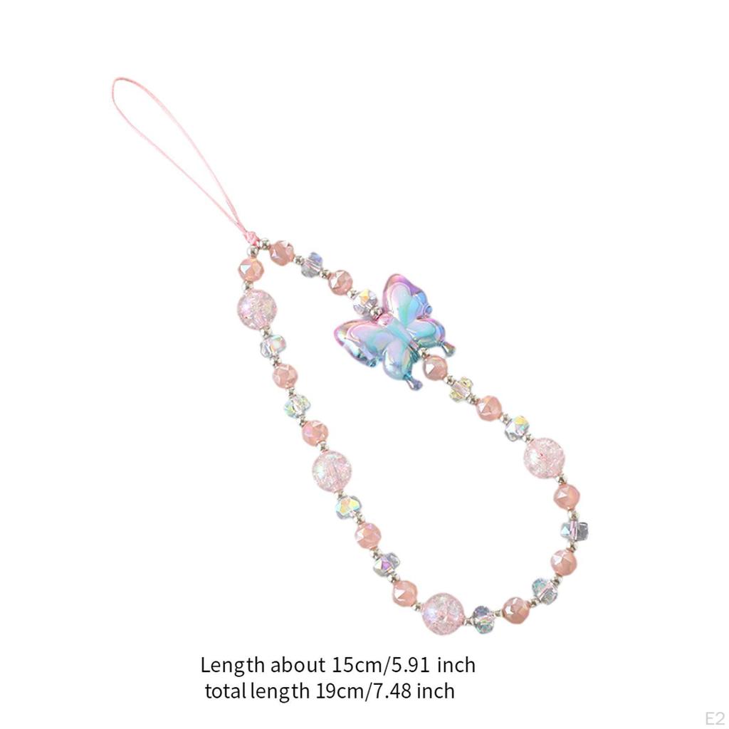Beaded Phone Lanyard Cute Key Chains Handbag Pendant Decor Multifunctional Elegant Bracelet