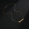 Atoztide Customized Fashion Stainless Steel Name Necklace Personalized Engrave Letter Choker Pendant Nameplate for Women Gift
