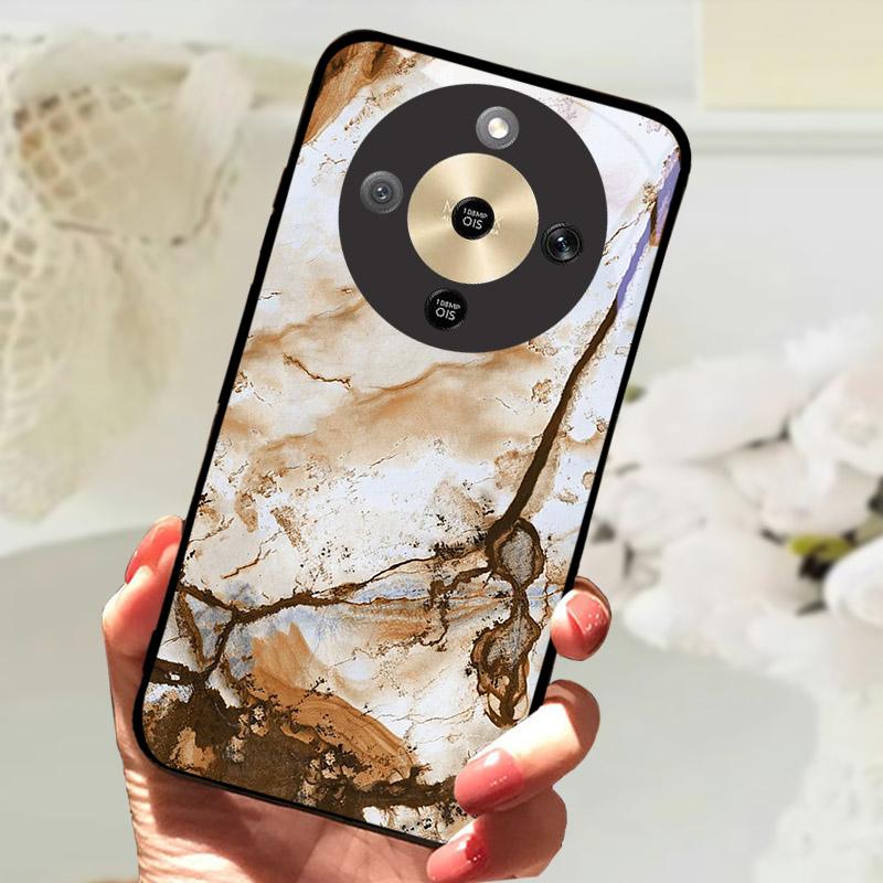 For Honor X9d 5G Case Fashion Painting Tempered Glass Shockproof Phone Case For Honor X9 D HonorX9D Back Cover Fundas Bumper