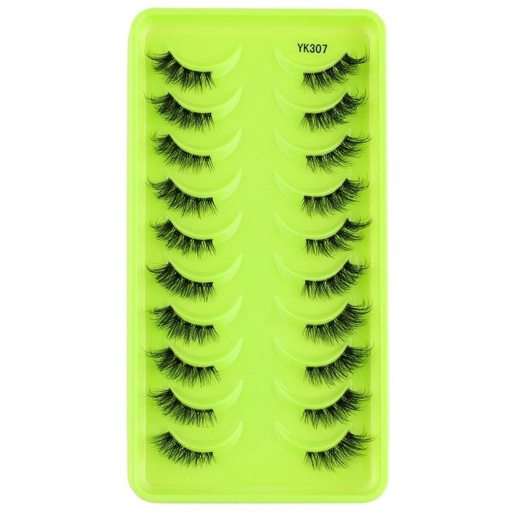 

10 Pairs Curvature C Thick Fluffy False Eyelashes 5-12MM Dense Fake Eyelashes Daily YK307