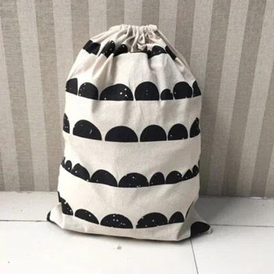 Großer Baumwoll-Leinen-Wäschebeutel, Spielzeugsack Aufbewahrungstasche, Bedruckter Stoff, Kordelzug Sporttasche, Schmutzige Kleidung Organizer Taschen
