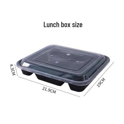 Einweg-Kunststoff-Lunchbox mit mehreren Fächern