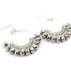 Les Trésors De Lily [J3593] - Gray 'Mineralia' Designer Earrings