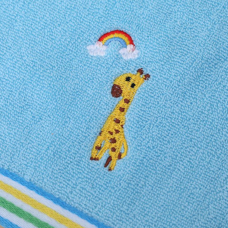 Asciugamano Facciale Ricamato Carino in Puro Cotone per Bambini - Morbido, Assorbente, Adatto ai Bambini.
